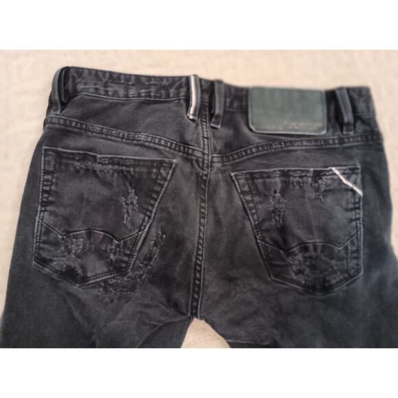 Cult of Individuality Jeans Mens 31/34 Black Greaser Straight - Picture 6 of 11